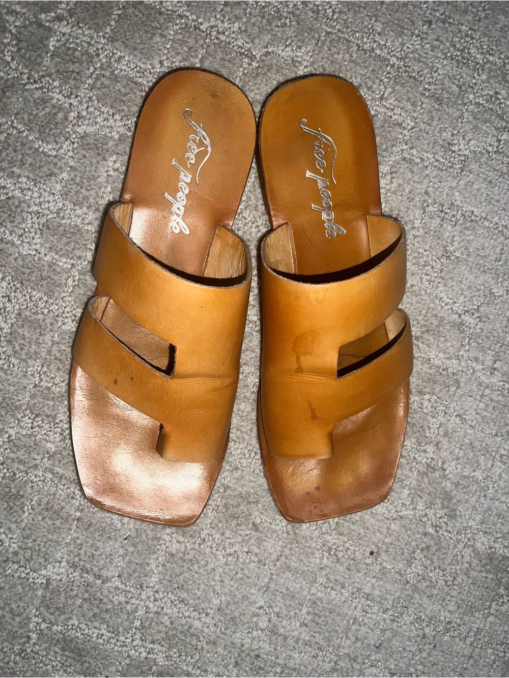 Free People Black Double-Strap Slide Sandals - Picture 2 of 4